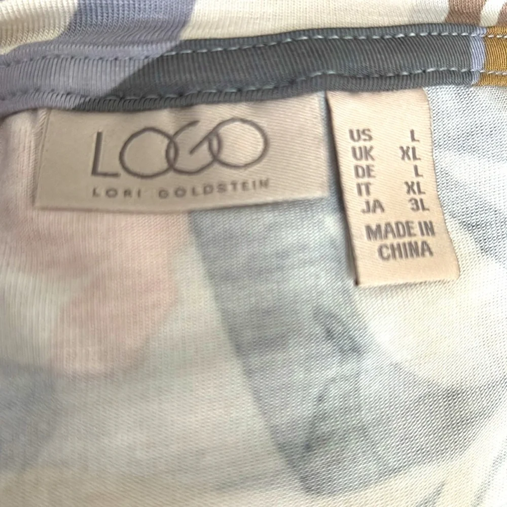 LOGO by Lori Goldstein Floral Long Sleeve Tunic Top. NWOT - Picture 4 of 5